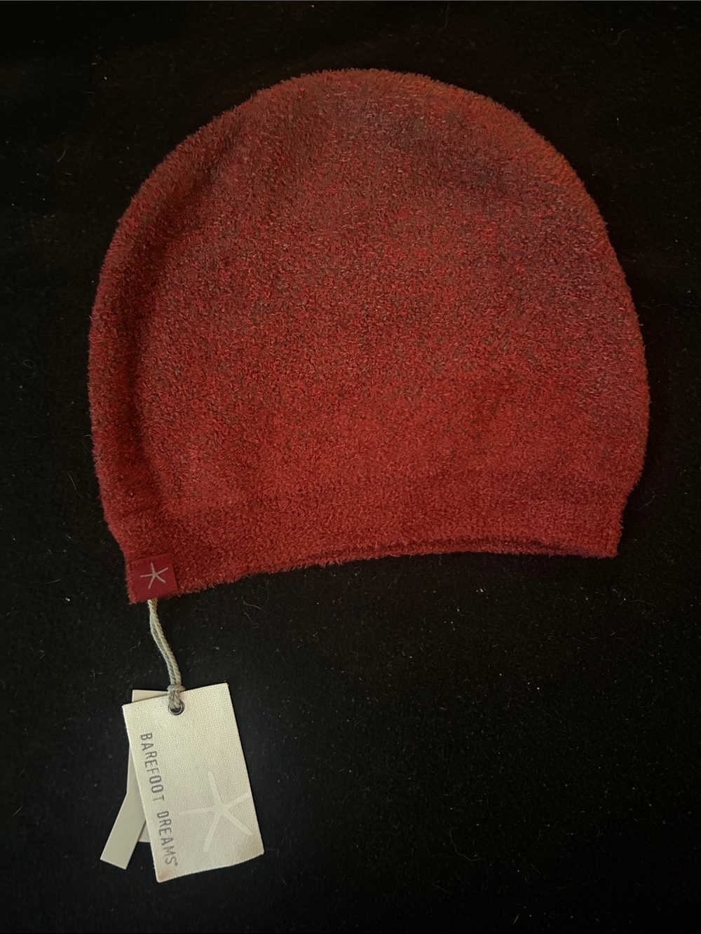 Barefoot Dreams Burgundy Red Plush Beanie